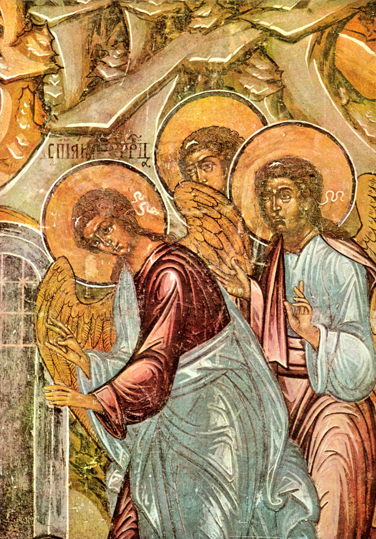 Явление Троицы Аврааму. Фреска